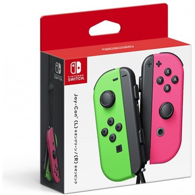 NINTENDO SWITCH JOY-CON CONTROLLERS (Green/Pink)