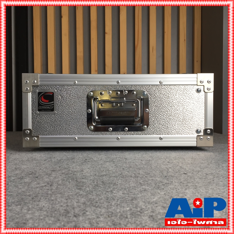 COMPACT EM-3 RACK สีเงิน เปลือยหน้า-หลัง (ไม่มีฝาปิด) ลึก19นิ้ว คอมแพ็ค แร็ค EM3 แร็คเครื่องเสียง แร็คเปลือย แร็คแอมป์