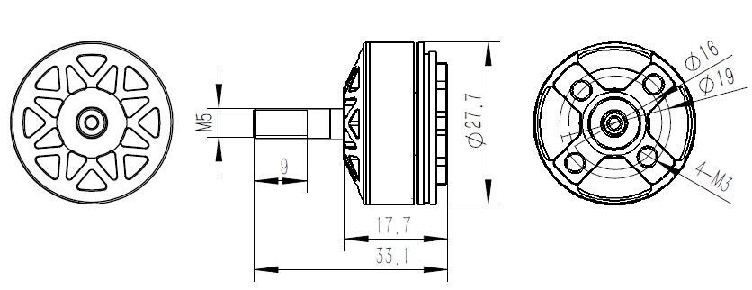 DYS FIRE 2206 - 2600KV CW