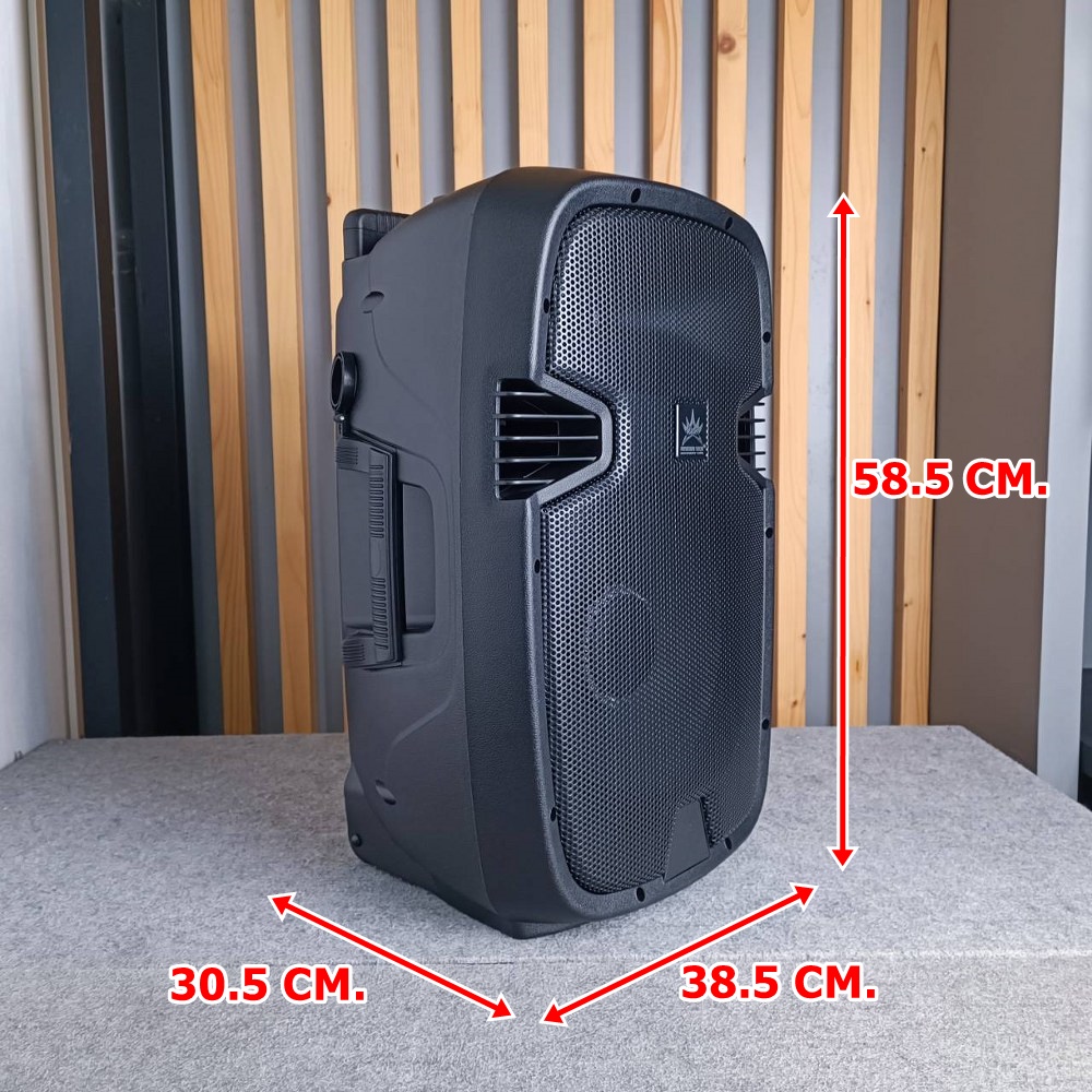 PROEUROTECH KF-12M ลำโพงล้อลาก+ไมค์ลอย ตู้ลำโพงมีแอมป์ในตัว 12นิ้ว 2ทาง มีไฟกระพริบตามเสียงเพลง KF 12 M KF12M เอไอ-ไพศาล