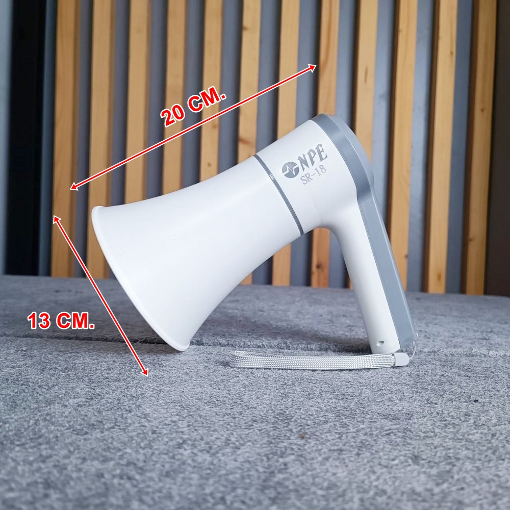 NPE SR-18 โทรโข่ง อัดเสียง ชาร์จแบตได้ USB Bluetooth Megaphone SR 18 SR18 เอไอ-ไพศาล