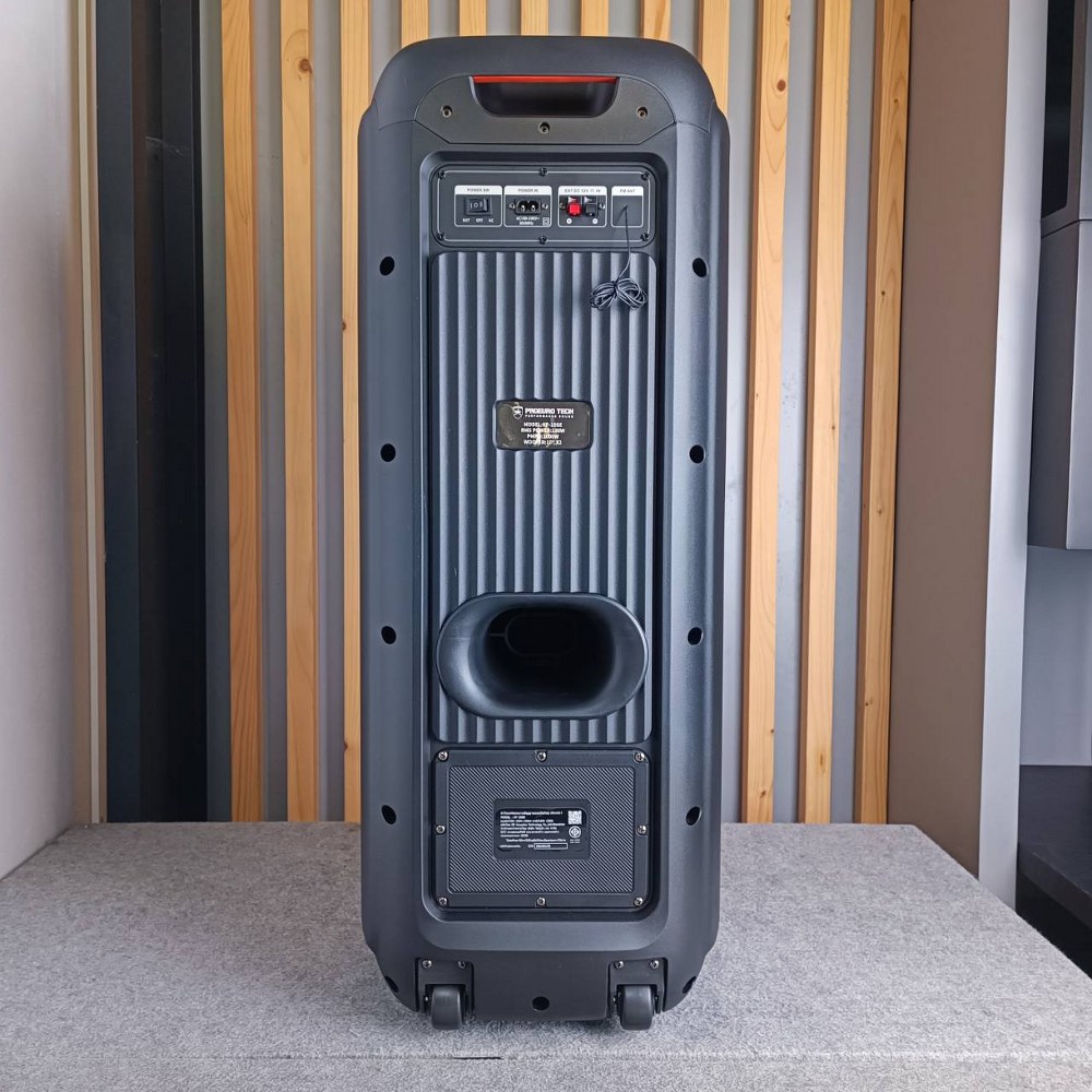 PROEUROTECH KF-10SE ตู้ลำโพง PARTY 10นิ้วx2 พร้อมไมค์ลอย KF 10SE KF10SE ลำโพงล้อลาก+ไมค์ลอย ตู้ลำโพงมีแอมป์ในตัว 10นิ้ว 2ทาง มีไฟกระพริบตามเสียงเพลง PROEURO TECH เอไอ-ไพศาล