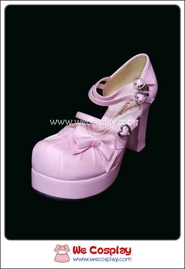 รองเท้า คิวท์โลลิต้า สีชมพู Pink Cute Lolita Shoes