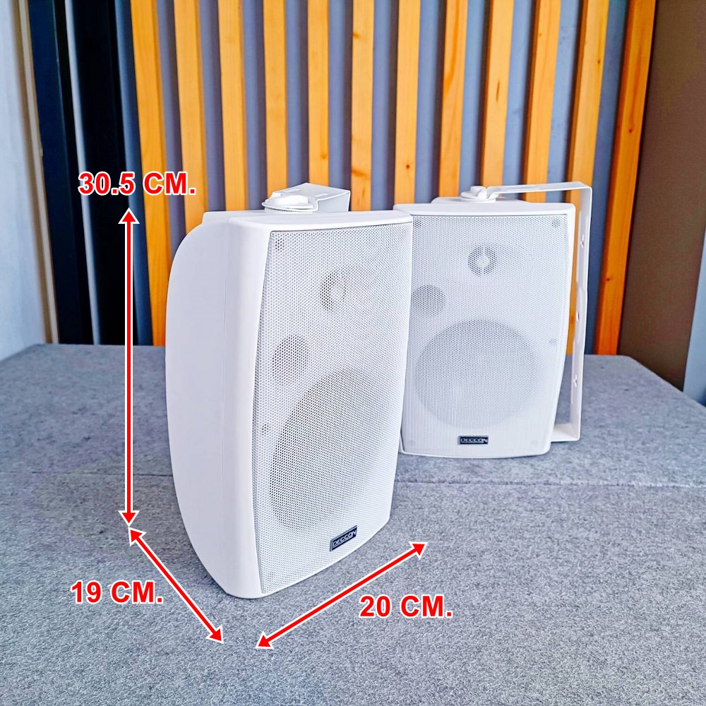 1 คู่ สีขาว DECCON sern-65TW มี LINE ตู้ลำโพง แขวน 6นิ้ว sern65 TW sern 65 ตู้ ลำโพง ติดผนัง เอไอ-ไพศาล