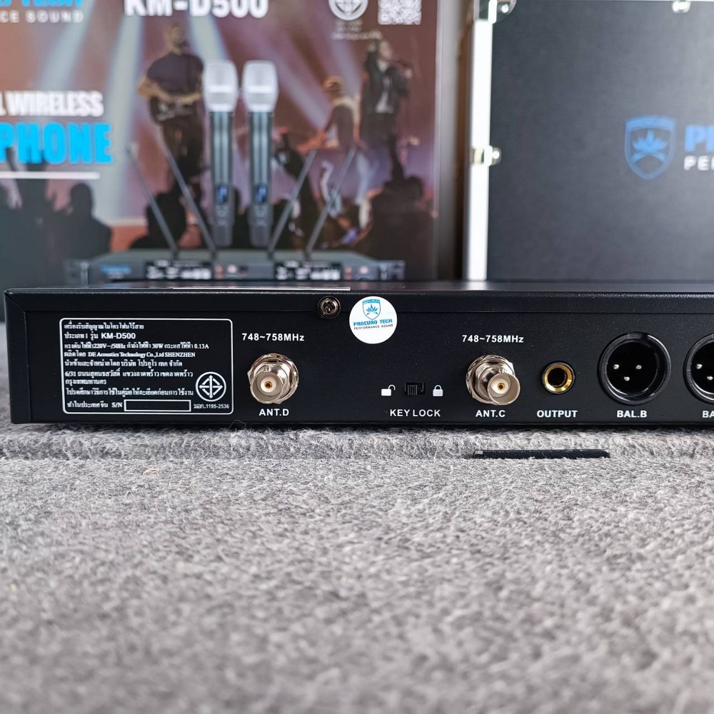 PROEUROTECH KM-D500 ไมค์ลอย UHF 4เสา ไมโครโฟน Wireless UHF ไมโครโฟนไร้สาย ไมค์ลอยคู่มือถือ โปรยูโรเทค KM D500 KMD500 เอไอ-ไพศาล