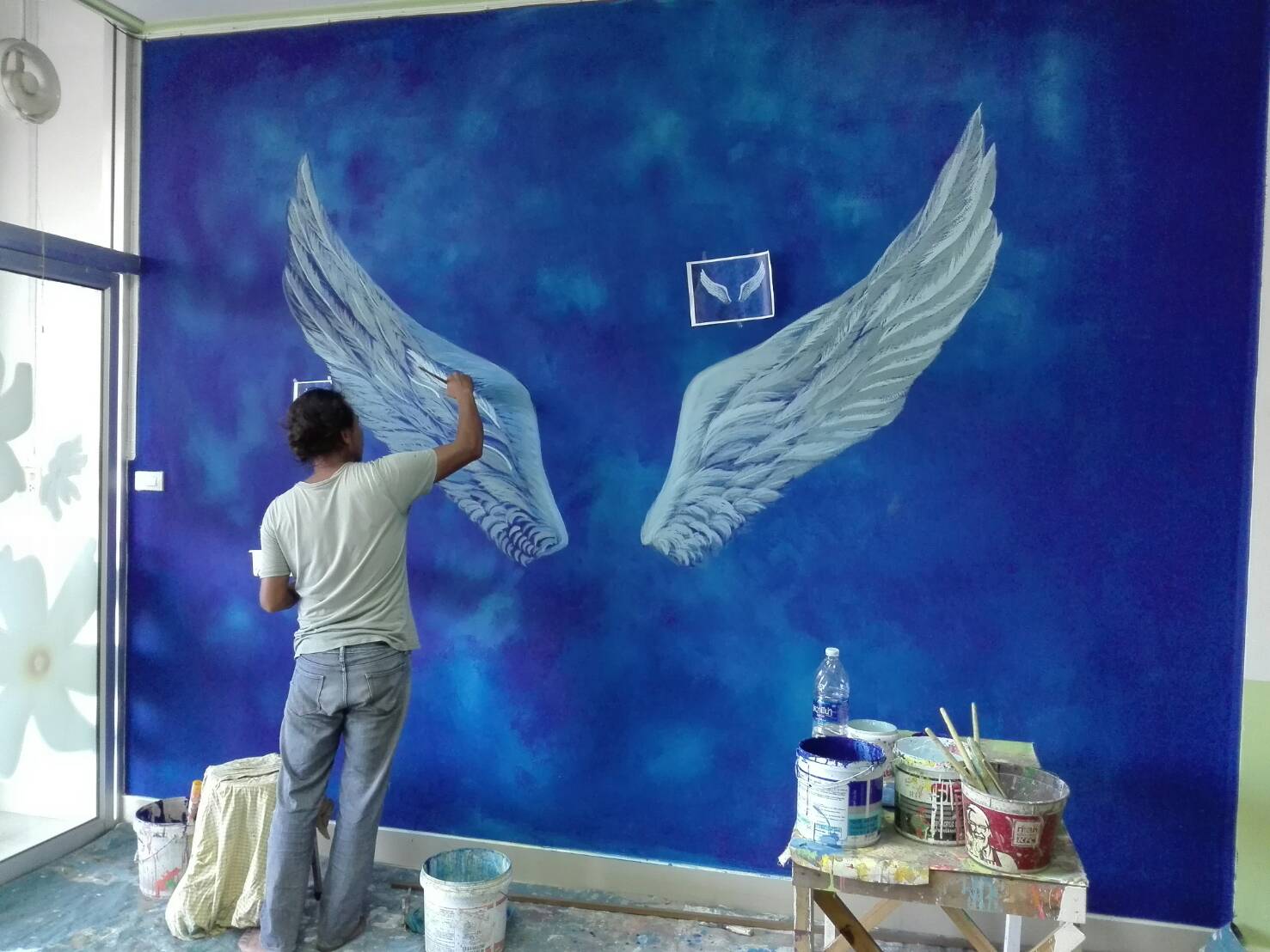 วาดฝาผนัง ร้านคุณใหญ่ เบเกอรี่