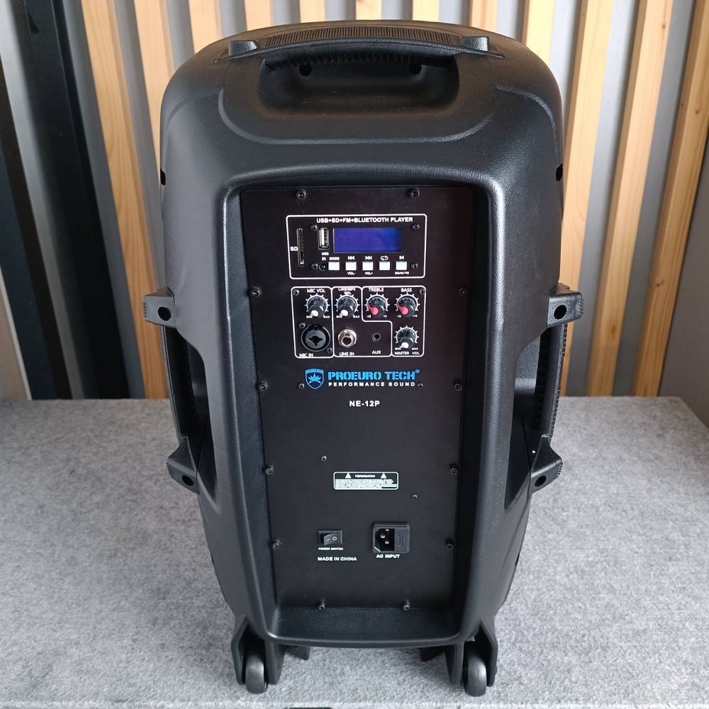 PROEUROTECH NE-12P active speaker ตู้ลำโพง มีแอมป์ในตัว 12 นิ้ว โปรยูโรเทค ตู้ลำโพง ตู้ลำโพงบลูทูธ NE 12P NE12P เอไอ-ไพศาล