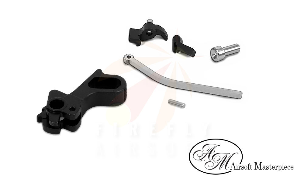 Airsoft Masterpiece CNC Steel Hammer & Sear Set for Marui Hi-CAPA (S Type DVC) BK