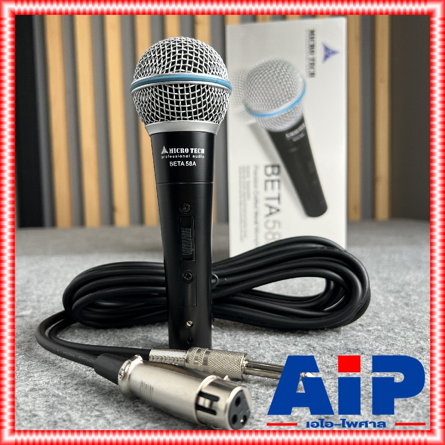MICROTECH BETA-58A ไมโครโฟน BETA58 ไมค์โครโฟน MICRO TECH ไมโครเทค ไมค์สาย ไมค์ร้องเพลง ไมค์คาราโอเกะ BETA 58 a BETA58A