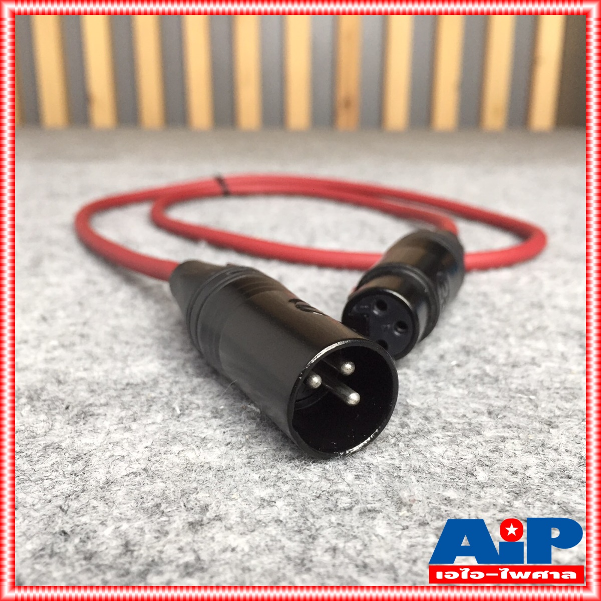 LIDGE สายXLR เมีย-ผู้ YM-381 สาย1เมตร สีแดง สายสัญญาณ ym381 ym 381 1M เอไอ-ไพศาล