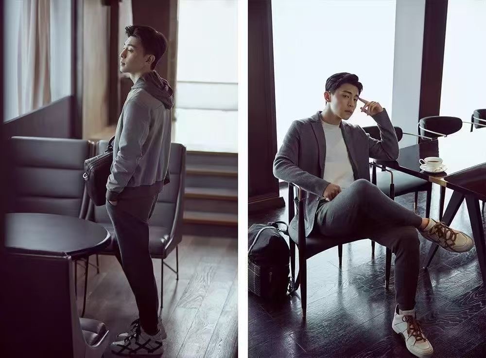 **do**รองเท้าผู้ชาย Zegna Leather Tiziano Sneakers บู้ทสั้น มี 2 สี สินค้าใหม่ ของแท้