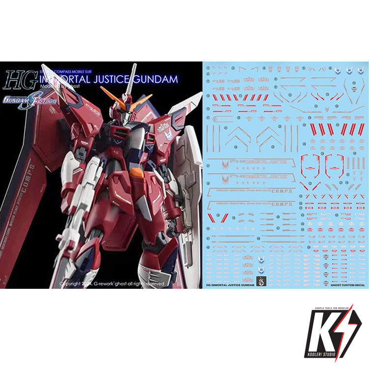 Waterdecal CG HG Immortal Justice Gundam #ดีคอลน้ำสำหรับติดกันพลา กันดั้ม Gundam พลาสติกโมเดลต่างๆ