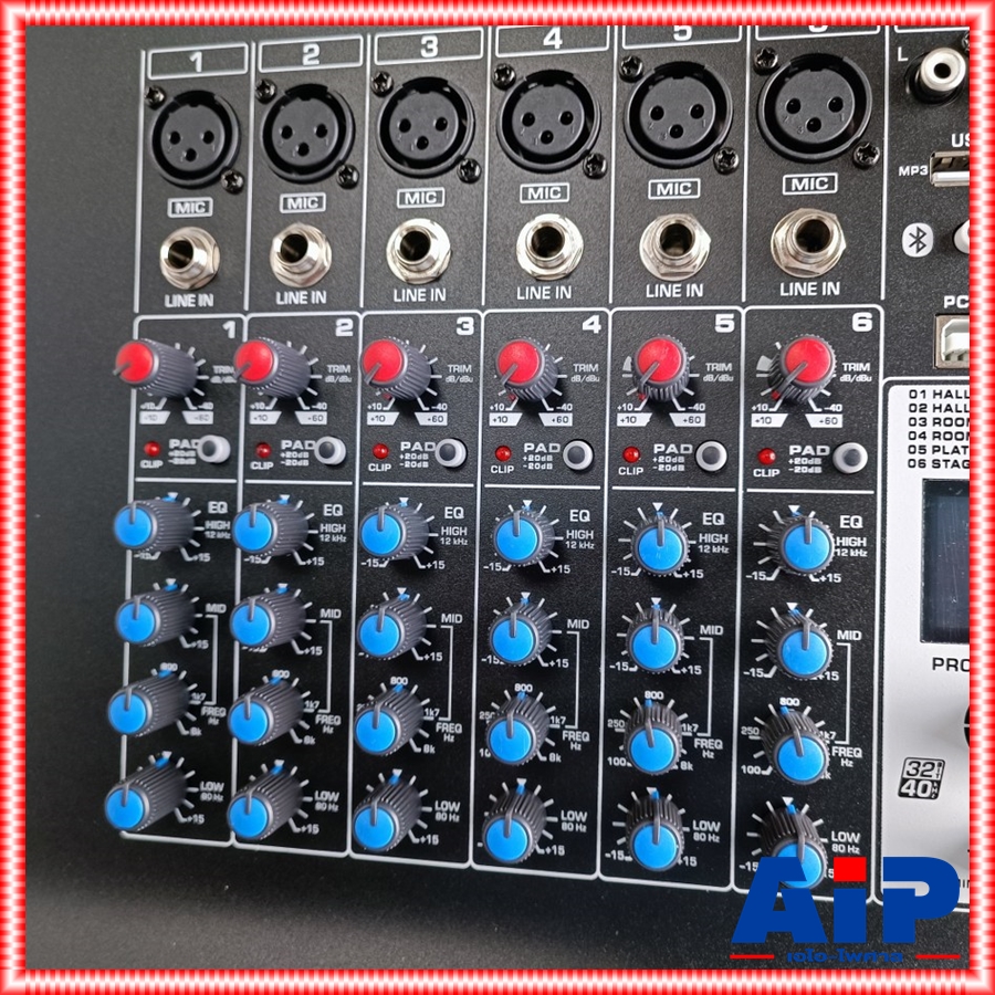 PROEUROTECH PMX-P6450FX POWERMIXER+บูลทูส เพาเวอร์มิกเซอร์ รุ่นใหม่ โปรยูโรเทค 6 ช่อง 450 วัตต์ PMX P6450 FX PMXP6450FX เอไอ-ไพศาล