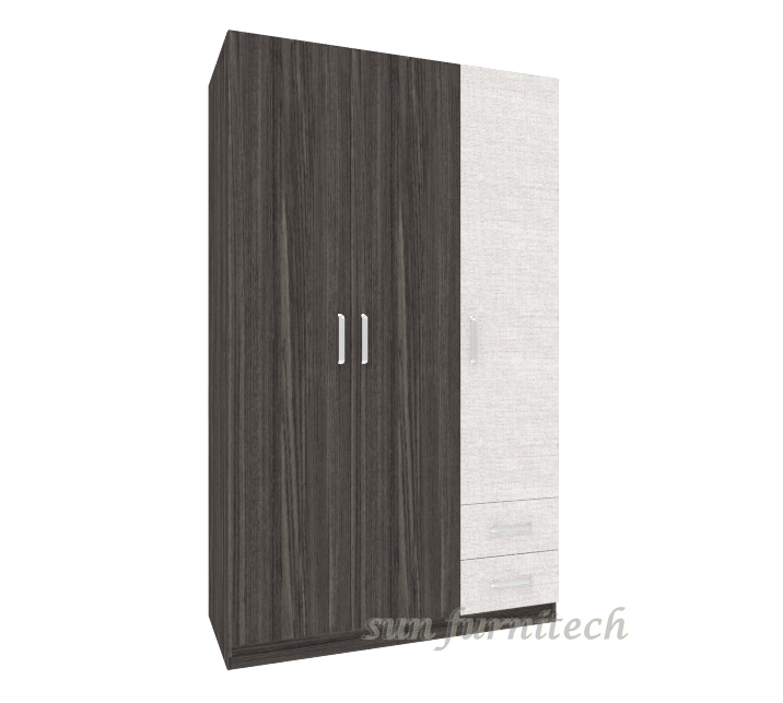 ตู้เสื้อผ้า 3 บานเปิด ขนาด 120 CM. หบ้าบานเมลามีน exclusive รุ่น WR-121