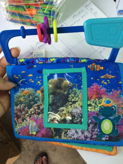 CH130 หนังสือผ้าใส่รูปได้ หนังสือรูปสัตว์ทะเล หนังสือสำหรับเด็ก