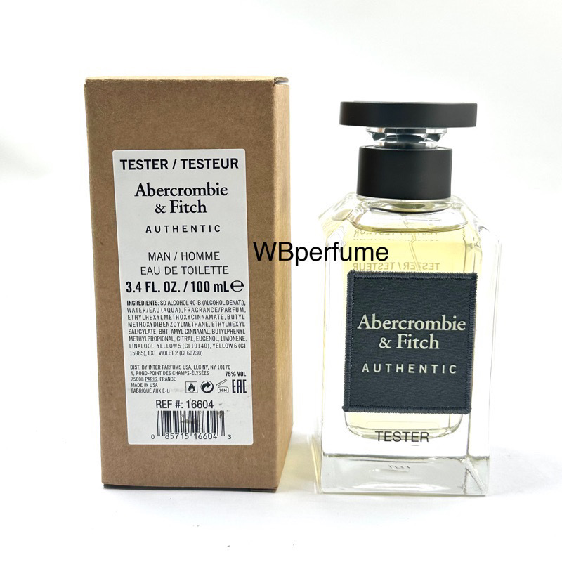 น้ำหอม Abercrombie & Fitch Authentic Homme Edt 100 ml. Tester