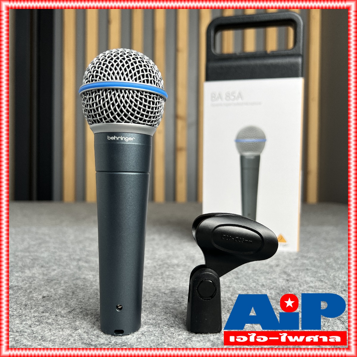 BEHRINGER BA-85A ไมค์เครื่องดนตรี ไมค์ BA 85A BA85A BA 85 A MICROPHONE ไมค์ร้องเพลง ไมค์คาราโอเกะ ไมค์พูด Dynamic Super Cardioid Microphone เอไอ-ไพศาล +++
