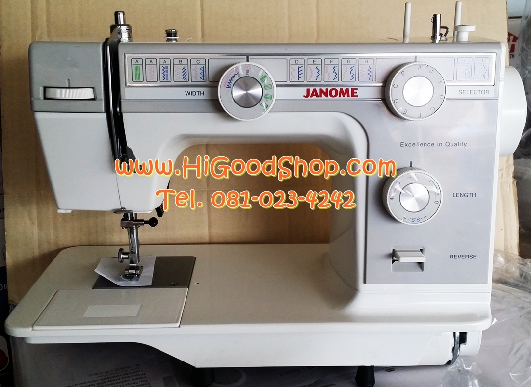 Janome Sewing Machine จักรเย็บผ้า ผลิตากอลูมิเนียมอัลลอยและเหล็กทั้งตัว แข็งแรง ซิกแซก 23ลาย รุ่น 393