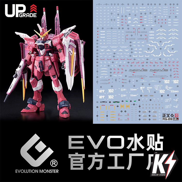 Waterdecal EVO Up Grade RG Justice Gundam #ดีคอลน้ำสำหรับติดกันพลา กันดั้ม Gundam พลาสติกโมเดลต่างๆ