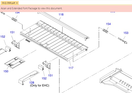 FRAME,SHEET,GUIDE,FRONT,UPPER,F (ถาดป้อนกระดาษ) EPSON DLQ-3500