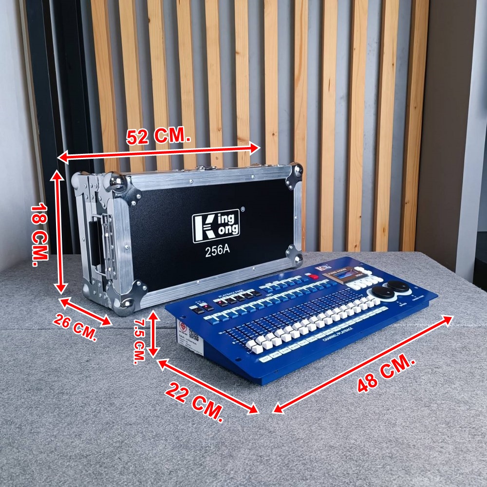 King Kong 256A บอร์ด DMX พร้อมแร็ค นำเข้าโดยบริษํท TADA บอร์ดควบคุมไฟเวที DMX Lighting Controller KK 256A KK256A เอไอ-ไพศาล