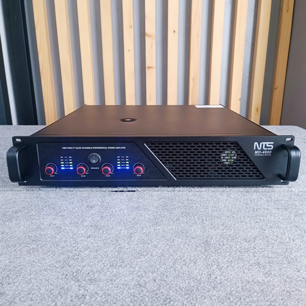 NTS MD-4800 poweramp 4แชนแนล CLASS D+หม้อแปลง เพาเวอร์แอมป์ 4 แชนแนล กำลังขับ 800 วัตต์ที่ 8 โอห์ม เอ็นทีเอส MD 4800 MD4800 เอไอ-ไพศาล