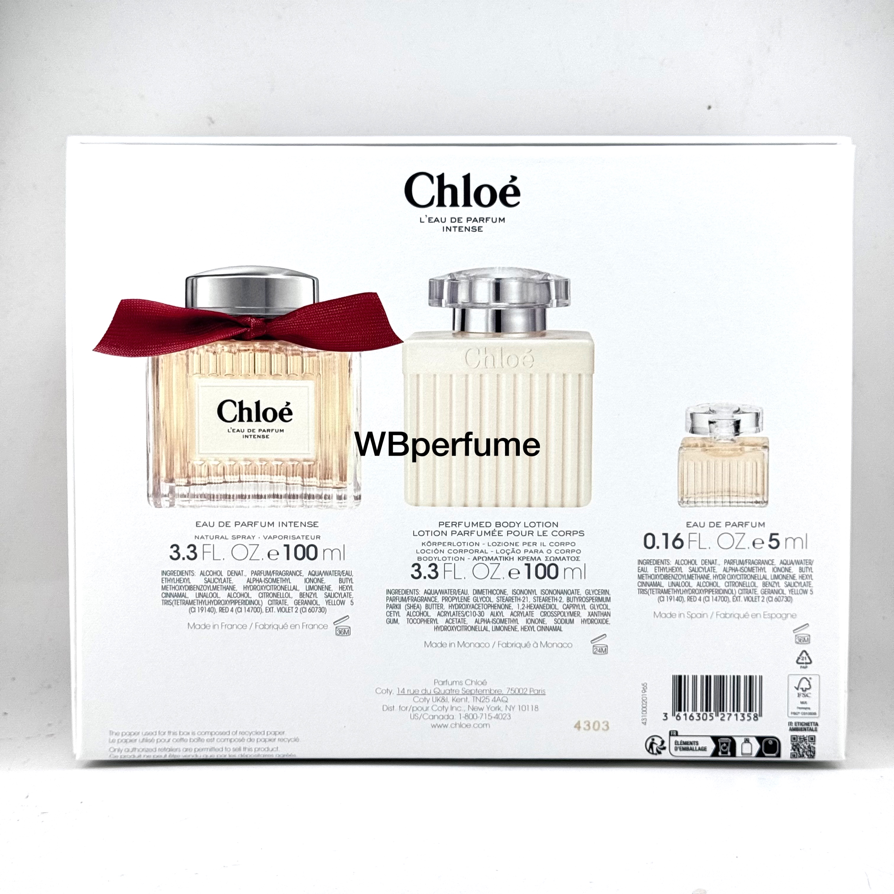 ￼ชุดน้ำหอม Chloe L'Eau de Parfum Intense Spring Gift Set