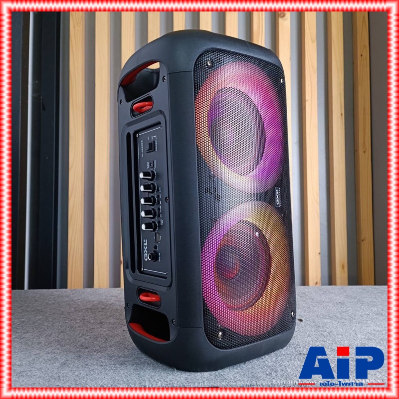 GXL GL-9696MB ลำโพง พร้อมไมค์ลอย2ตัว ON THE GO มีไฟ LED มีแบตเตอรี่ภายในตัว GXL ลำโพงบลูทูธ ลำโพงเคลื่อนที่ ตู้ลำโพงเอนกประสงค์ GL 9696MB GL9696MB เอไอ-ไพศาล