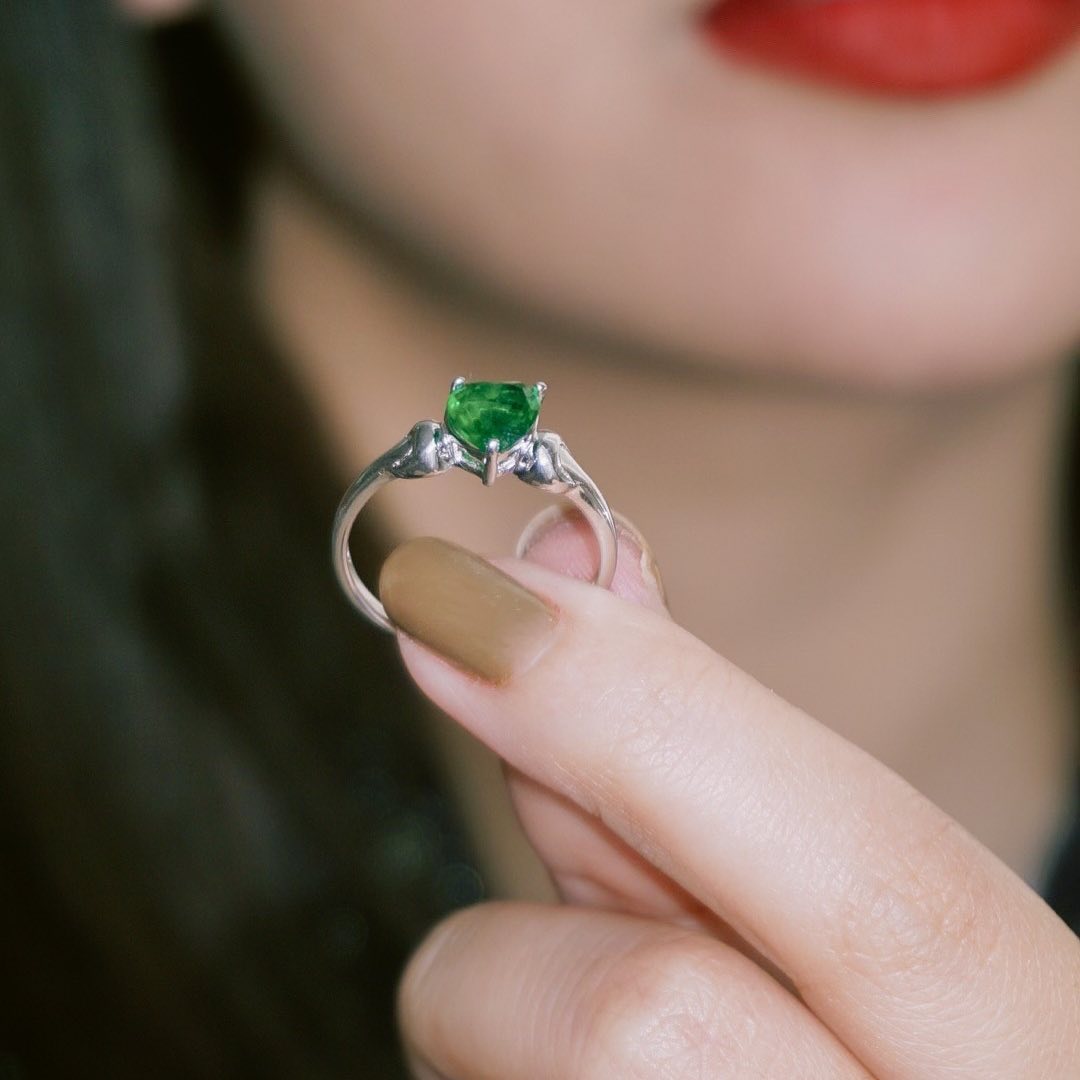 💍แหวนเงินแท้ 𝚅𝚎𝚗𝚞𝚜’𝚜 𝚛𝚒𝚗𝚐 แหวนหัวใจ ฝังพลอย Cubic zirconia (CZ)