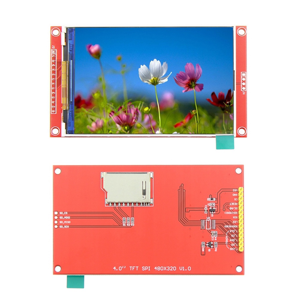 จอแสดงผล TFT LCD ขนาด 4.0" Color module 480x320 แบบสัมผัสพร้อมช่องเสียบ SD Card Driver 9488
