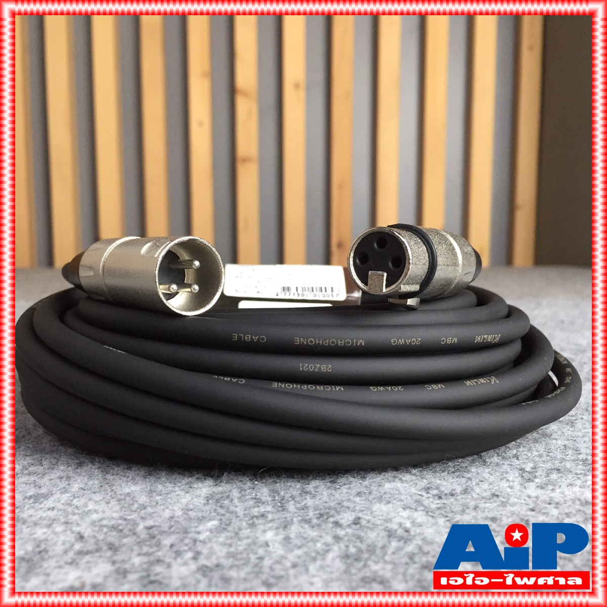 10เมตร KIRLIN XLR ผู้-เมีย MPC-280 10 M สายไมค์ XLRหัวท้าย สายสัญญาณ CANNONผู้ออกเมีย สายบาลานซ์ เอไอ-ไพศาล