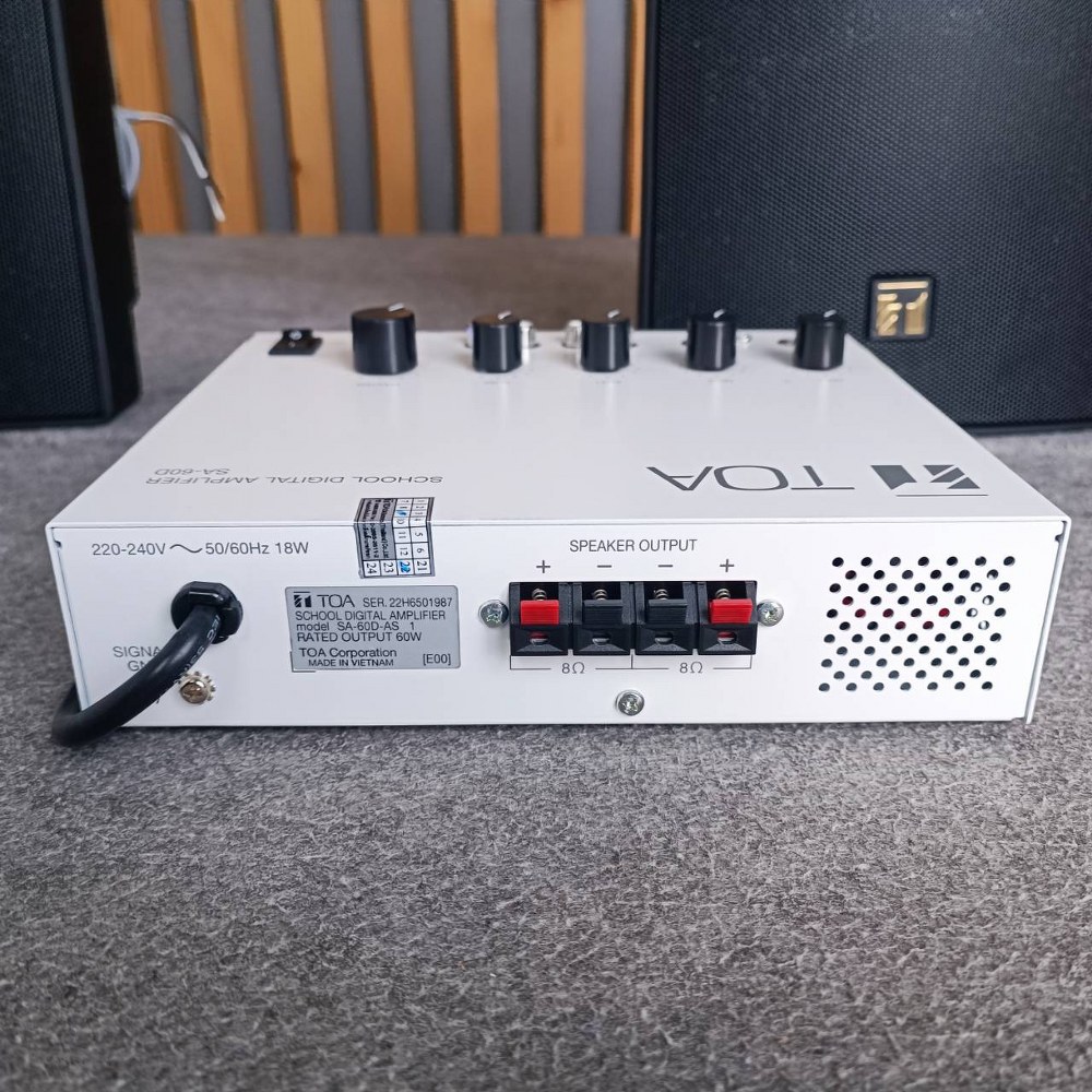 TOA SA-60D-AS SET (SA-60D 1เครื่อง+BS-1030BL 2ใบ) ชุดเครื่องช่วยสอน เครื่องเสียง ห้องเรียน ห้องประชุม เอไอ-ไพศาล