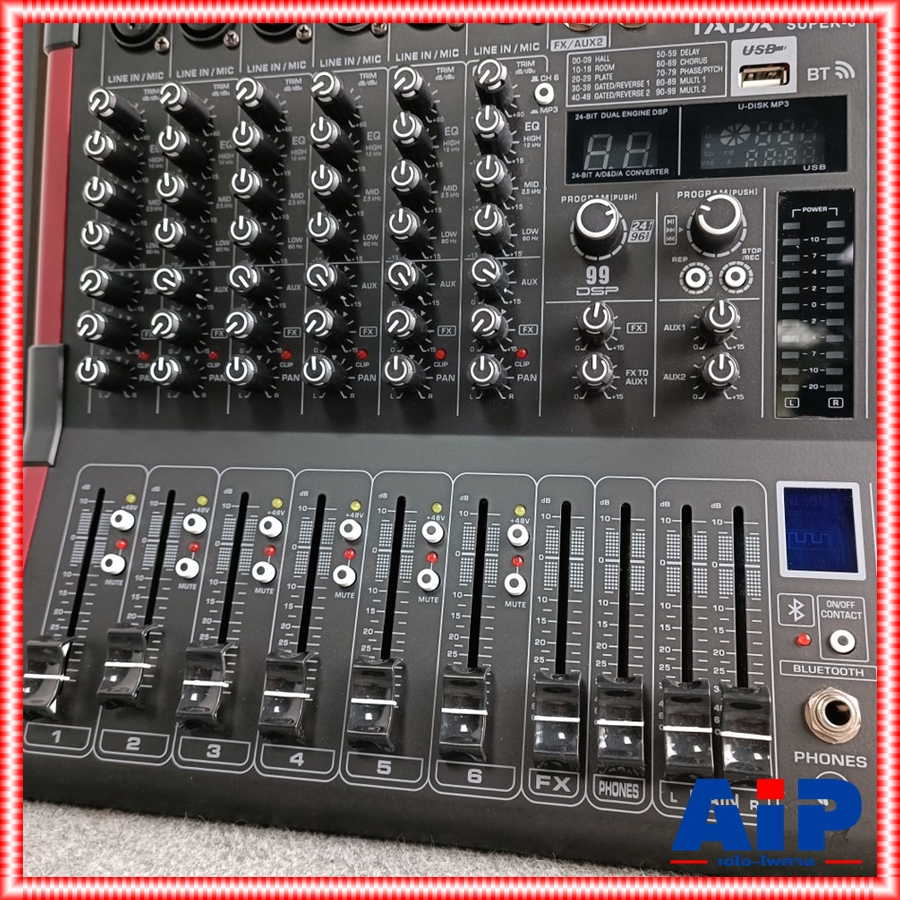 TADA SUPER-6 MIXER พร้อม RACK มิกเซอร์อนาล็อก 6 แชนแนล เอฟเฟคแท้ ซูเปอร์ ธาดา SUPER 6 SUPER6 เอไอ-ไพศาล