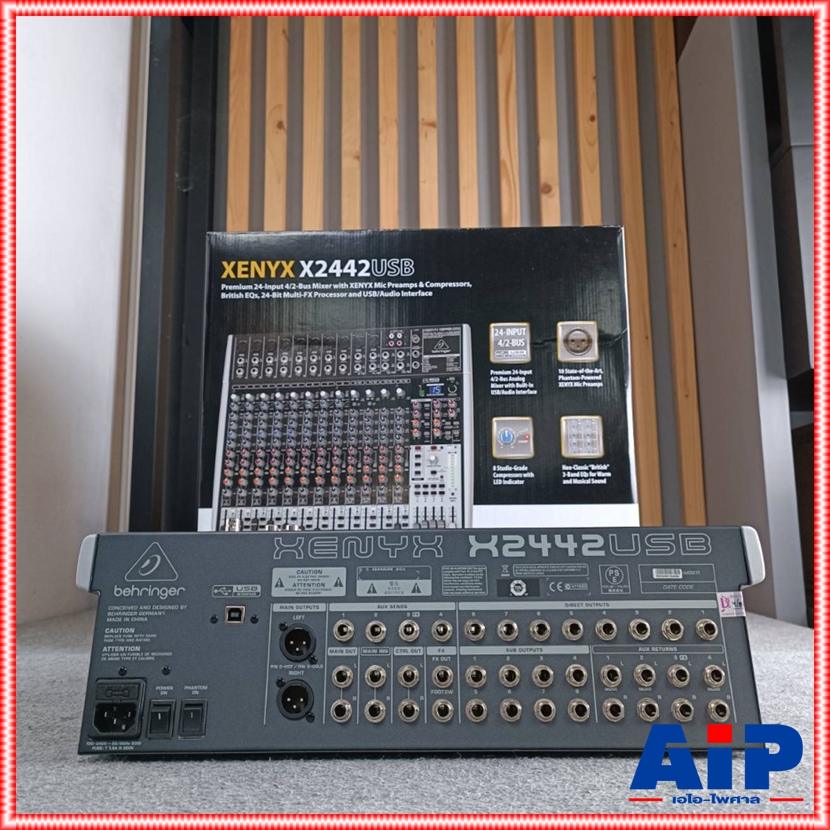 BEHRINGER XENYX-X2442USB mixer มิกเซอร์ BEHRINGER XENYX X2442FX Mixer เครื่องผสมสัญญาณเสียง มิกเซอร์ แบบอนาล็อค Behringer Xenyx X2442FX +++ เอไอ-ไพศาล