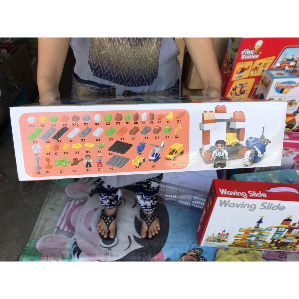 285201 ของเล่นบล็อกตัวต่อถนน กล่องใหญ่