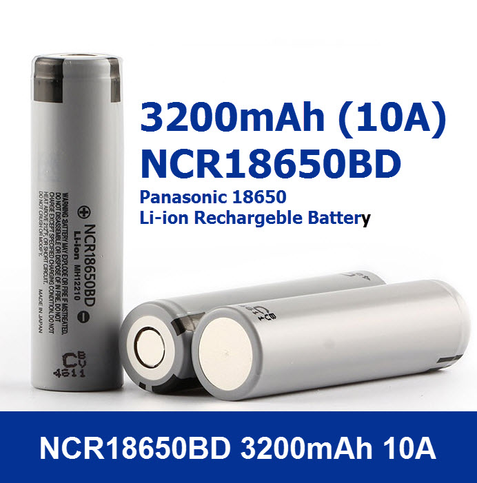 Panansoic NCR18650BD 3200mAh (10A)3.7V 18650 Lithium Battery (ของแท้)(1ชิ้น/ก้อน)