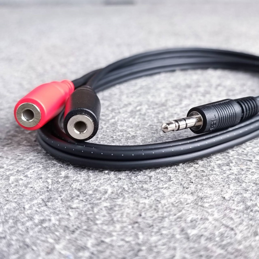 ยาว1เมตร DYNACOM สาย TR-ST ผู้ ออก TR-ST เมีย x2 J-204 สายทด AUX เอไอ-ไพศาล