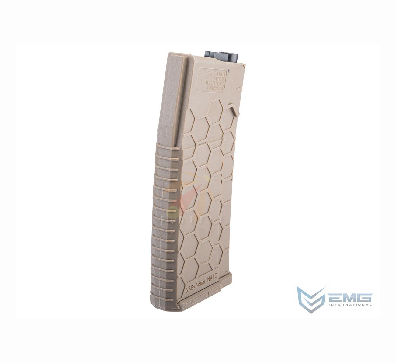 EMG HEXMAG LICENSED 230RD POLYMER MID-CAP MAGAZINE FOR M4 / M16 SERIES AIRSOFT AEG RIFLES (COLOR: DARK EARTH / SINGLE MAGAZINE)