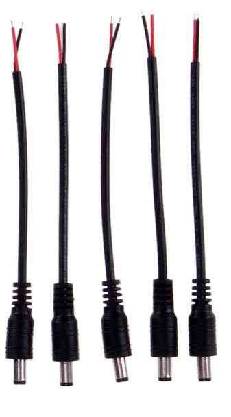 5.5 x 2.1mm Male 20 cm