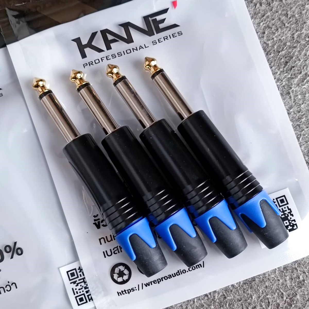 แพ็ค4ตัว KANE GOLD1 ปลั๊ก PHONE MONO ปลั๊กไมค์โมโน แจ็คไมค์MONOตัวผู้ โฟนโมโน GOLD 1 GOLD-1 เอไอ-ไพศาล