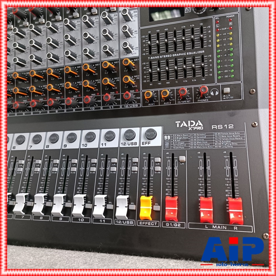 TADA RS-12 POWERMIXER 600w + 600w เพาเวอร์มิกเซอร์ บูลทูธ MP3 ธาดา เอฟเฟคแท้ 12 ช่อง RS 12 RS12 เอไอ-ไพศาล