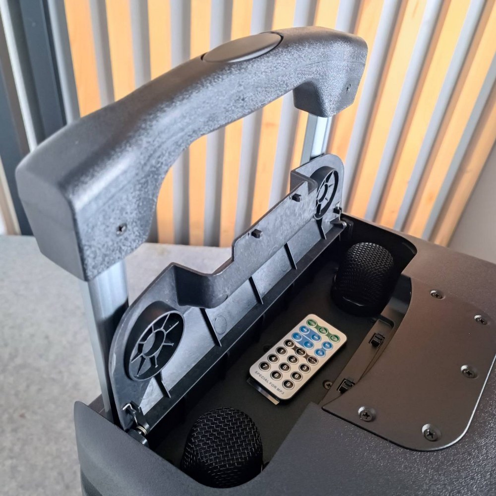 SOUNDBEST WPS-12 ลำโพงล้อลาก 12นิ้ว พร้อม ไมค์ลอย 2ตัว ตู้ลำโพงเอนกประสงค์ ตู้ลำโพงเคลื่อนที่ล้อลาก SOUND BEST WPS 12 WPS12 เอไอ-ไพศาล