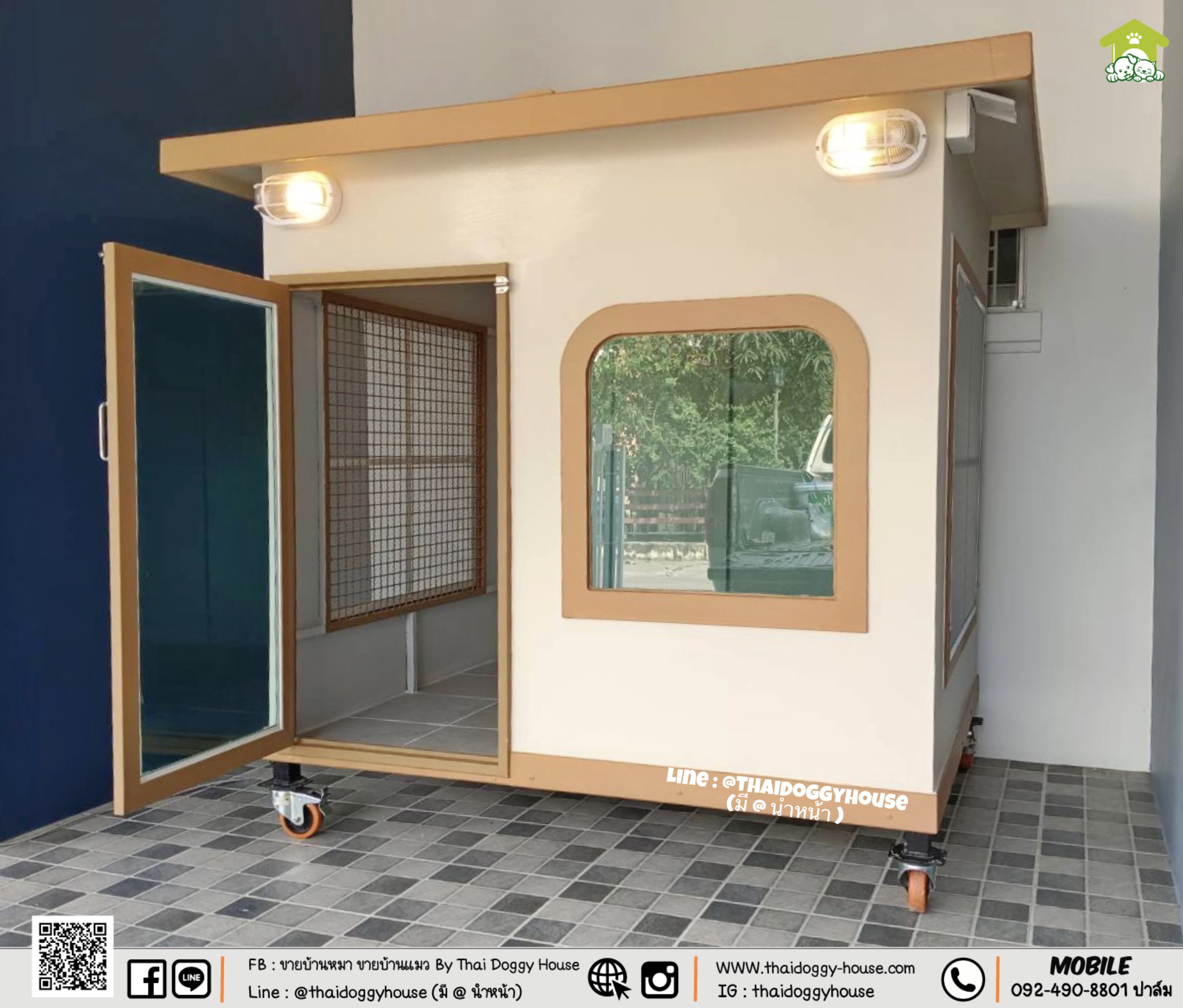 บ้านหมา บ้านแมว " 𝐓𝐇𝐀𝐈 𝐃𝐎𝐆𝐆𝐘 𝐇𝐎𝐔𝐒𝐄 " 🐕🦺🐈 แบบใหม่ล่าสุดของทางร้าน ดีไซน์ทันสมัย ให้ความรู้สึกเรียบหรู สวยงาม