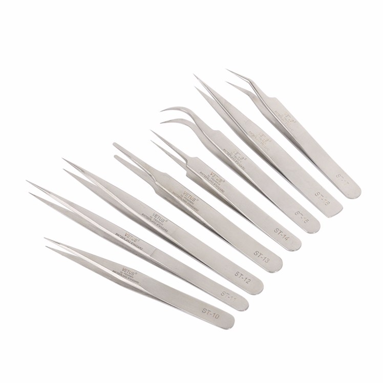 VETUS Precision Tweezers (แหนบ) ST-10 ST-11 ST-12 ST-13 ST-14 ST-15 ST-16 ST-17 ของแท้