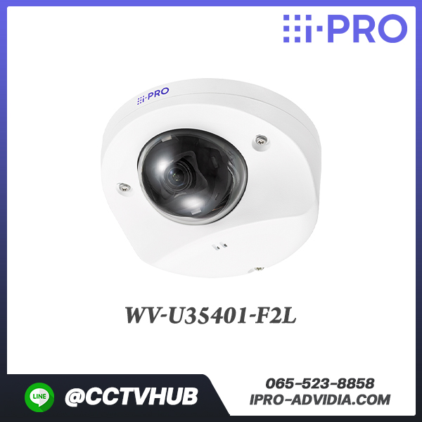 กล้อง I-Pro U-series รุ่น WV-U35401-F2L 4MP Dome Compact Outdoor, 2.4mm, IR 15m, H.265/H.264