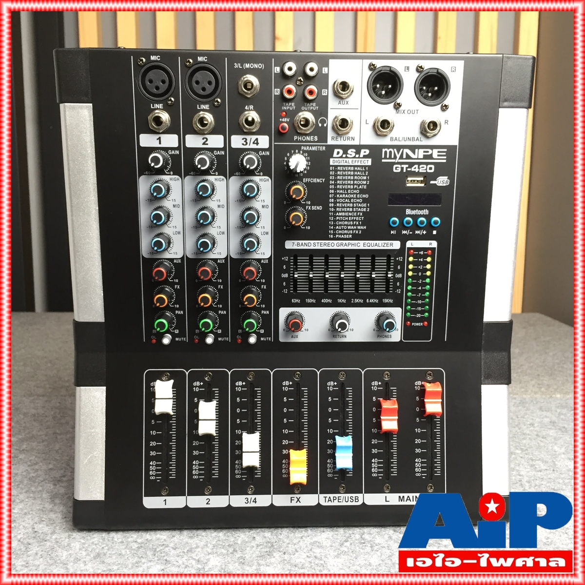MYNPE GT-420 POWERMIX USB บลูทูธ MY NPE GT420 เพาเวอร์มิก มิกซ์ มิกเซอร์ เครื่องเสียง GT 420 เอไอ-ไพศาล