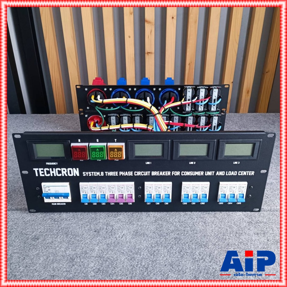 ขนาด 4U TECHCRON K3B / B9 ชุดโหลดไฟ ชุดโหลด 3 เฟส ตู้โหลดจ่ายไฟ ชุดโหลดจ่ายไฟ ปลั๊กโหลด3เฟส เพาเวอร์ปลั๊ก K3B B9 K3BB9 เอไอ-ไพศาล