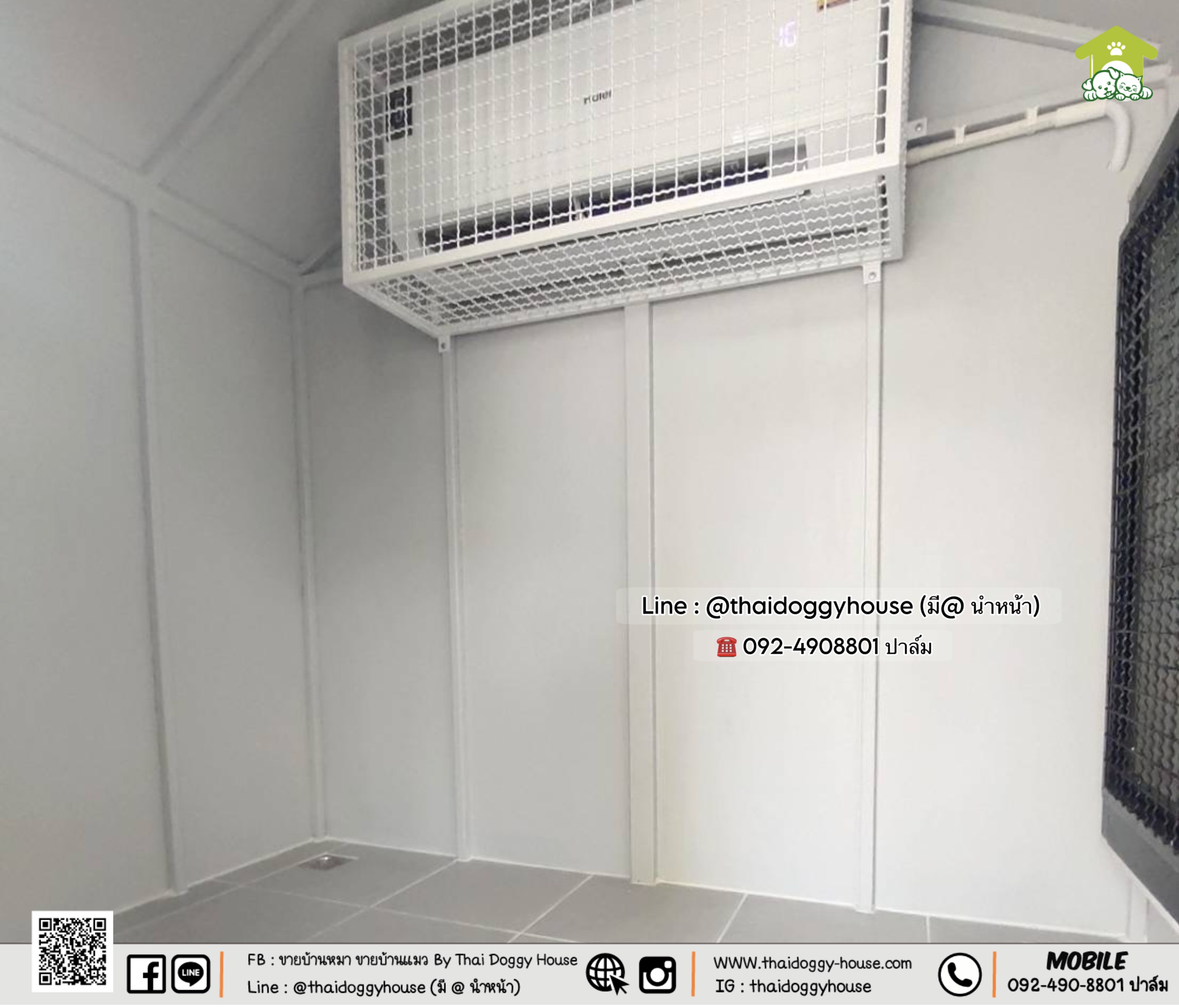 🏡🎀 บ้านหมา บ้านแมว บ้านสัตว์เลี้ยง 𝐓𝐡𝐚𝐢 𝐝𝐨𝐠𝐠𝐲 𝐡𝐨𝐮𝐬𝗲 แบบกระจกติดแอร์ได้