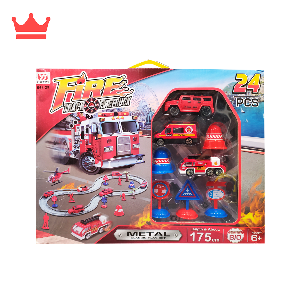 068-29 ของเล่นรางรถดับเพลิง ใส่ถ่าน