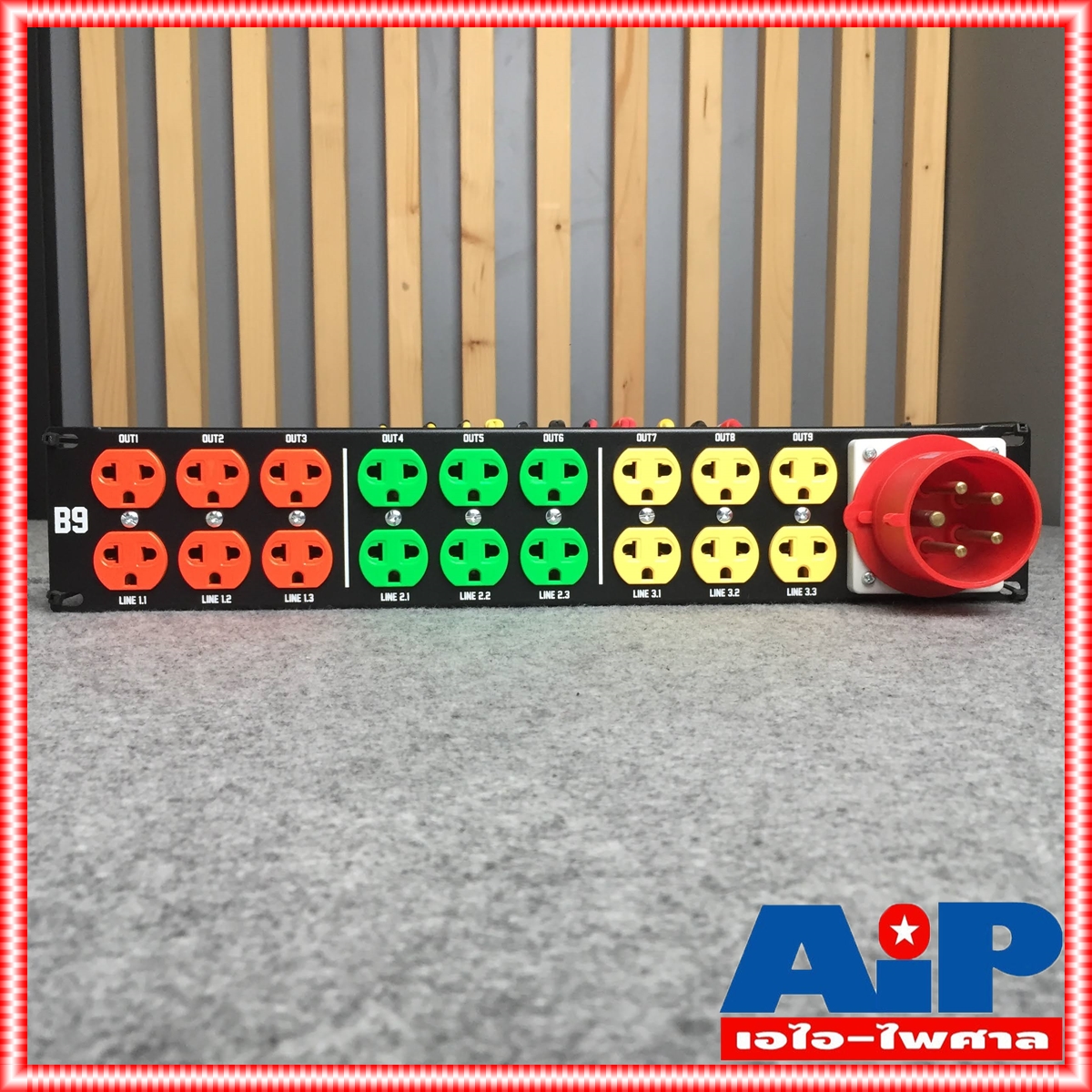 ขนาด 2U TECHCRON K3 / B9 จอ M2 ชุดโหลดไฟ 3 เฟส ปลั๊กโหลด3เฟส พร้อมเพาเวอร์ปลั๊กIN K3B9 K-3/B-9 K3 B9 เอไอ-ไพศาล